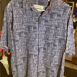 Tommy Bahama Men”s Blue Patterned Shirt